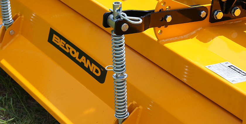 Curved rearhood with spring tension adjusters